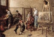 MOLENAER, Jan Miense Painter in His Studio, Painting a Musical Company ag china oil painting reproduction